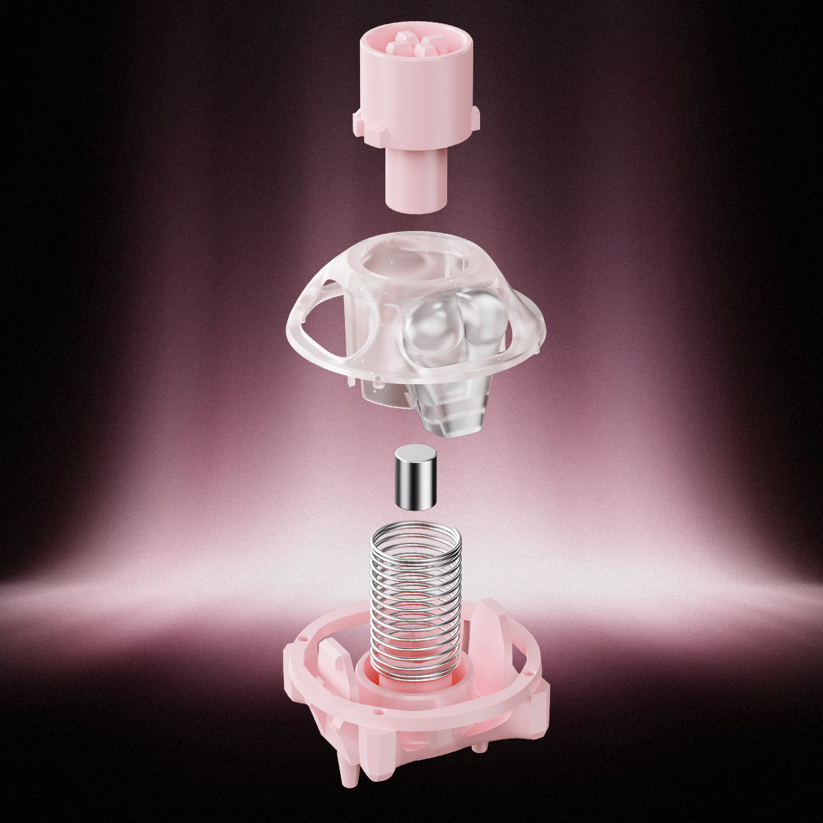 GravaStar UFO Buttiful Magnetic Switches - Hall-Effect Switches for V-Series (Pink)