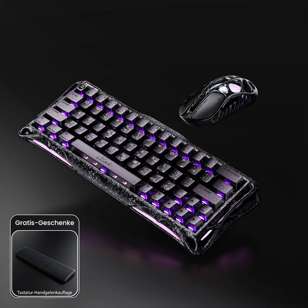 GravaStar 8K Hall-Effekt Gaming-Set – Cyber Frost Schwarz [ISO/ANSI Layout]