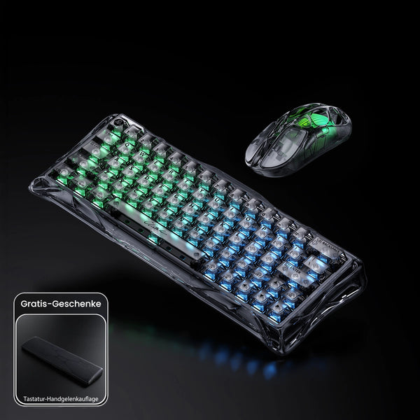 GravaStar 8K Onyx-Kristall Gaming-Set: Air-Setup [ISO/ANSI Layout]