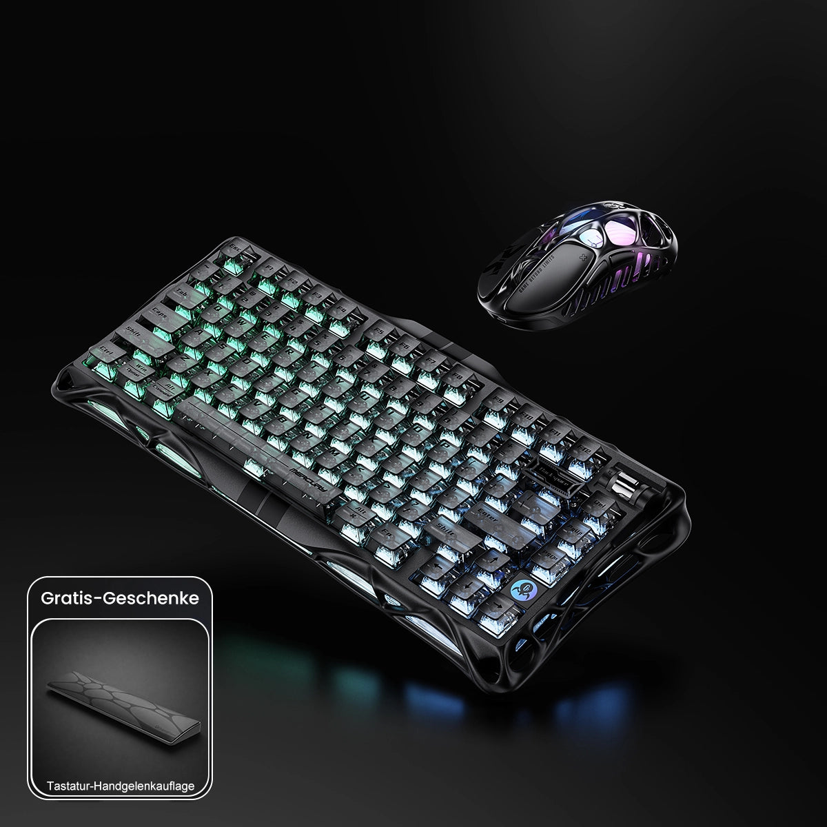GravaStar 8K Hall-Effekt Gaming-Set – Stealth-Schwarz [ISO-DE/ANSI Layout]