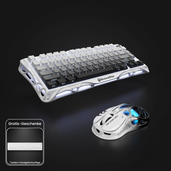 GravaStar Pro Gaming-Set – Verlauf-Weiß [ISO-DE/ANSI Layout]