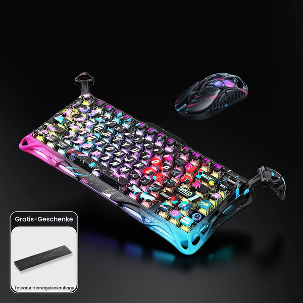 GravaStar 8000Hz Ultra-Schnelles Hall-Effekt Gaming-Komplettset - Neon-Graffiti Sonderedition