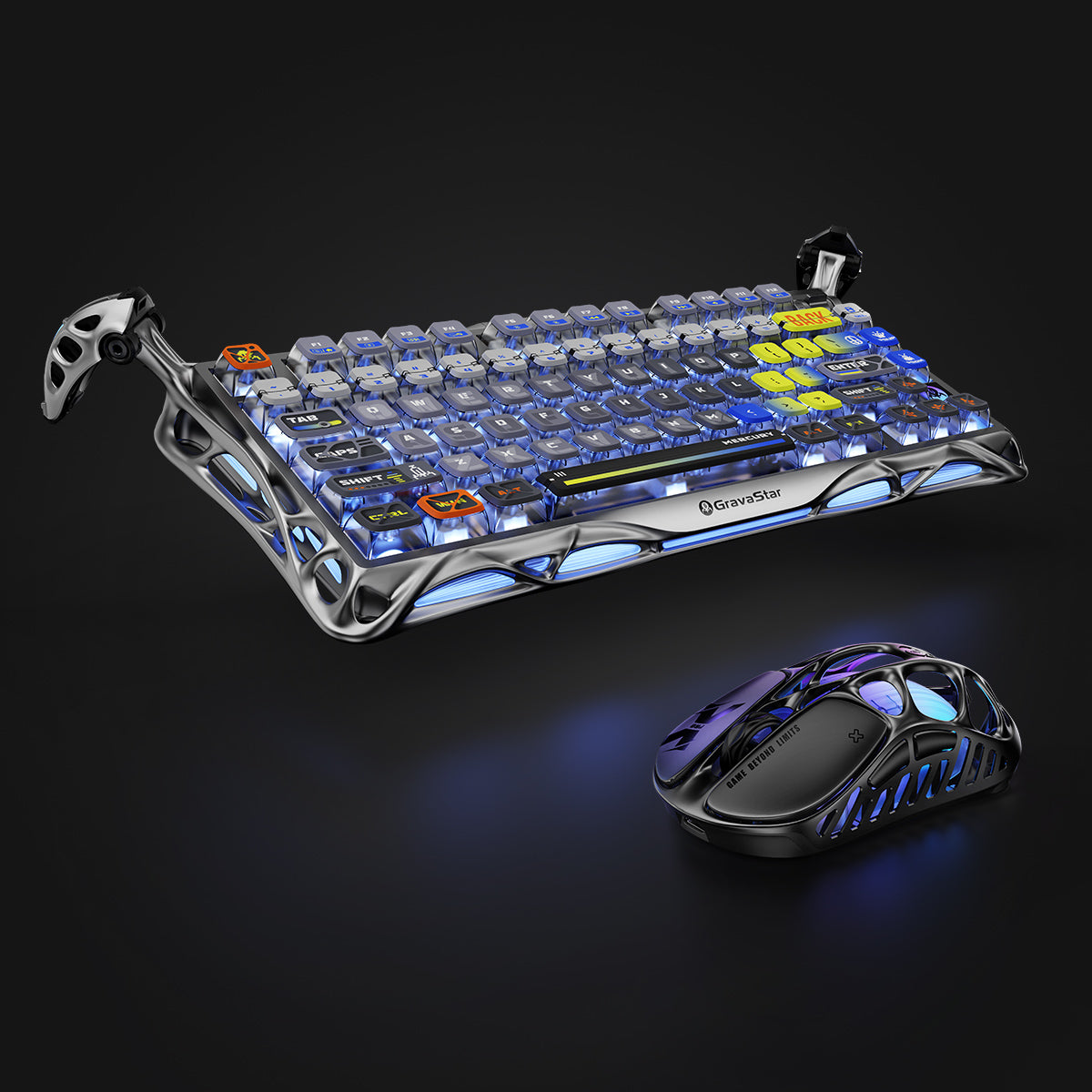 GravaStar Ultimate-Gaming-Set – Weltraum-Silber