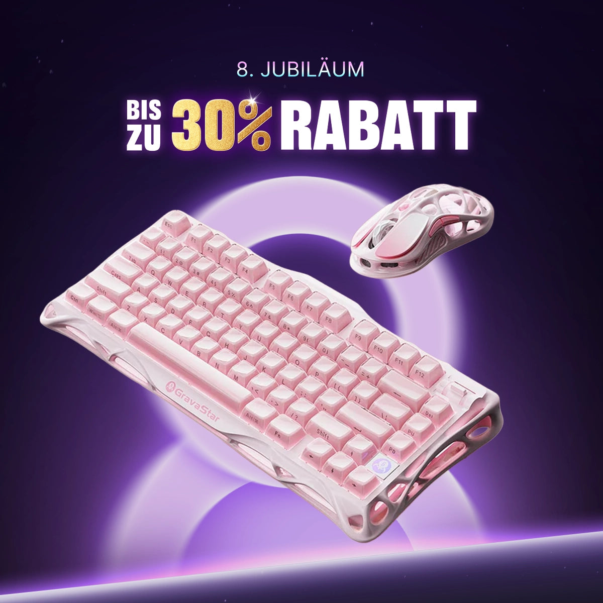 GravaStar Sakura Rosa – Gaming-Komplettset