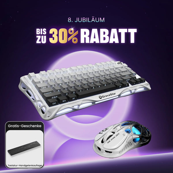 GravaStar Pro-Gaming-Komplettset – Verlauf-Weiß