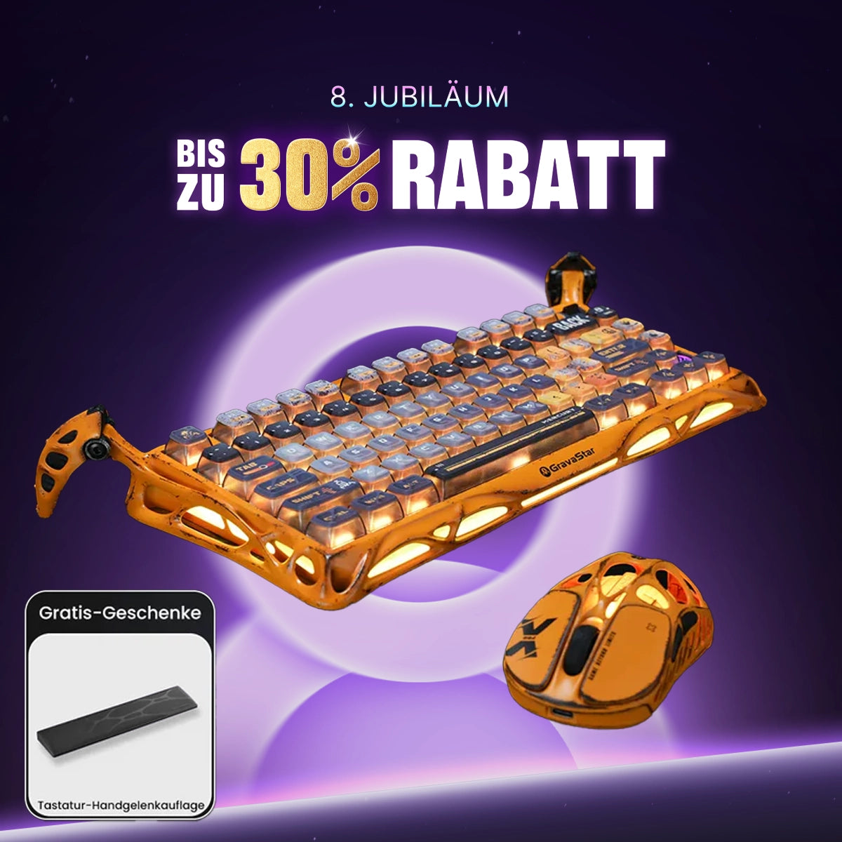 GravaStar Ultimate-Gaming-Komplettset – Kampfgelb-Sonderedition