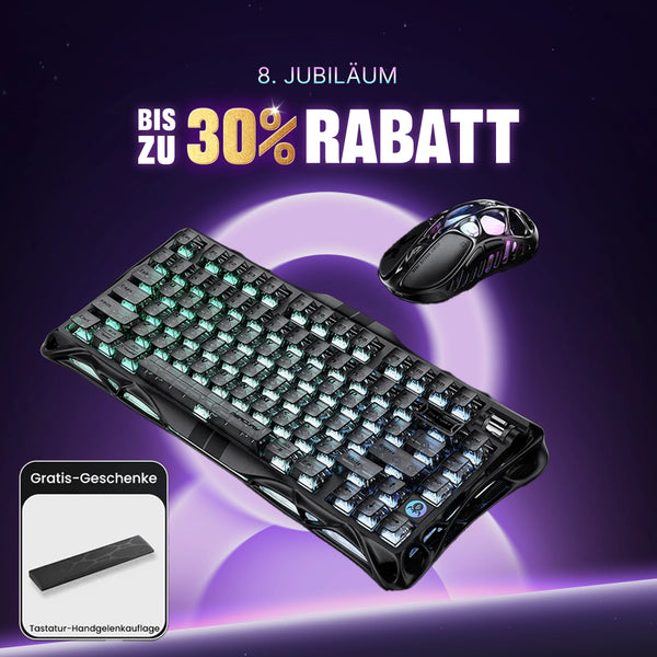 GravaStar 8000Hz Hall-Effekt Gaming-Komplettset - Stealth-Schwarz