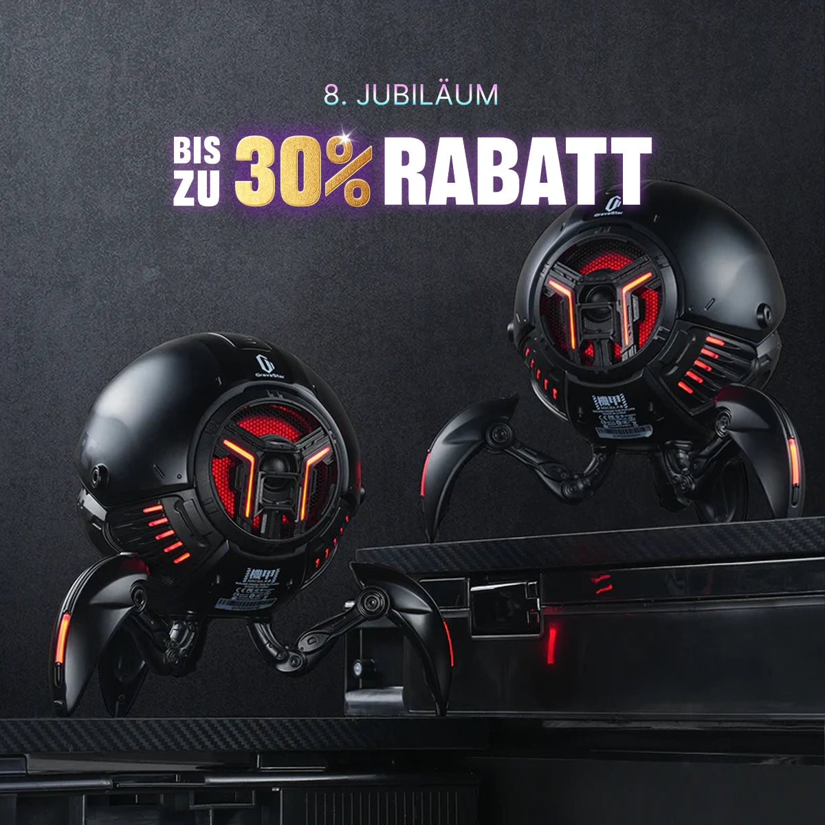 GravaStar Mars Pro Gaming-Lautsprecher Set-Schwarz